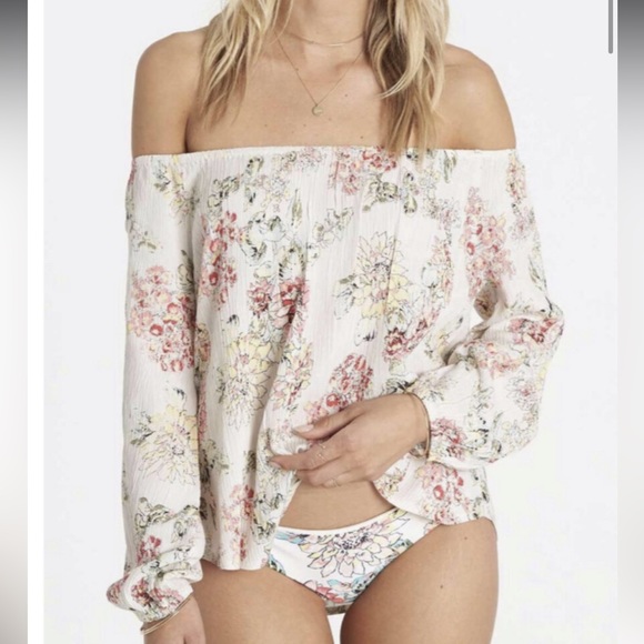 BILLABONG Mi Amore Floral Off The Shoulder Top - Picture 2 of 9